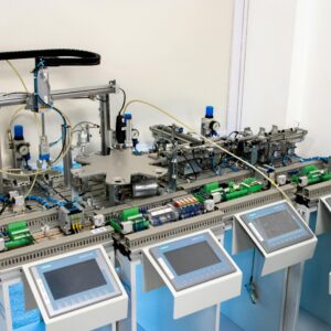 Photo by Ludovic Delot Advanced industrial machinery for automation and control in a laboratory setting.